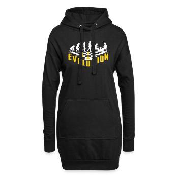 Die Evolution des Schachs - Hoodie-Kleid - Schwarz - Vorne