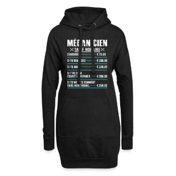 Le Tarif Horaire D'un Mécanicien - Sweat-shirt à capuche long Femme - noir - Devant