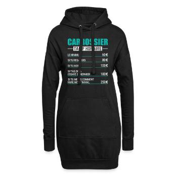 Le Tarif Horaire D'un Carrossier - Sweat-shirt à capuche long Femme - noir - Devant