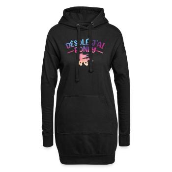 Cheval Poney Équitation Anniversaire Licorne Pony - Sweat-shirt à capuche long Femme - noir - Devant