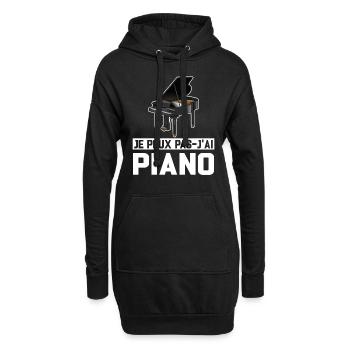 Je Peux Pas J'ai Piano Idée Cadeau Anniversaire - Sweat-shirt à capuche long Femme - noir - Devant