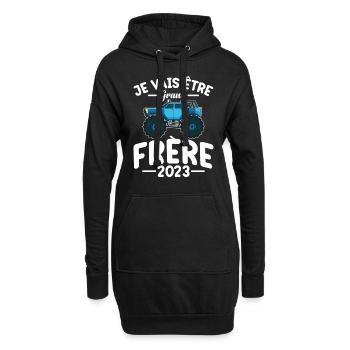 Je Vais Être Grand Frère 2023 Idée Cadeau Amour - Sweat-shirt à capuche long Femme - noir - Devant