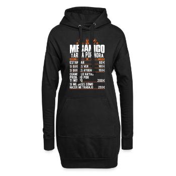 Le Tarif Horaire D'un Mécanicien - Sweat-shirt à capuche long Femme - noir - Devant