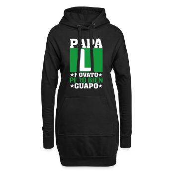 Nouveau Papa - Sweat-shirt à capuche long Femme - noir - Devant