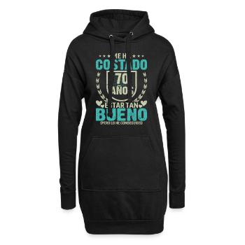 Anniversaire 70 Ans Idée Cadeau D'anniversaire - Sweat-shirt à capuche long Femme - noir - Devant