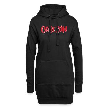 Kopf - Hoodie-Kleid - Schwarz - Vorne