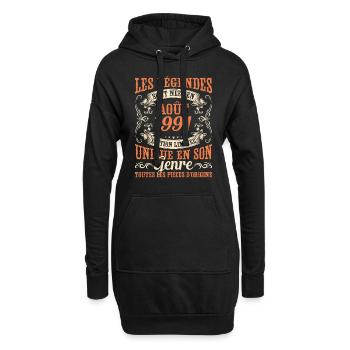 Les Légendes Sont Nées En Août 1991 Édition Limtée - Sweat-shirt à capuche long Femme - noir - Devant