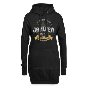 Des Années D'excellence Janvier 1937 86 Ans - Sweat-shirt à capuche long Femme - noir - Devant