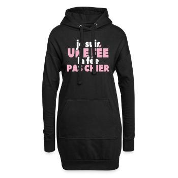 Je Suis Une Fée La Fée Pas Chier - Sweat-shirt à capuche long Femme - noir - Devant