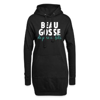 Beau Gosse De Père En Fils - Sweat-shirt à capuche long Femme - noir - Devant
