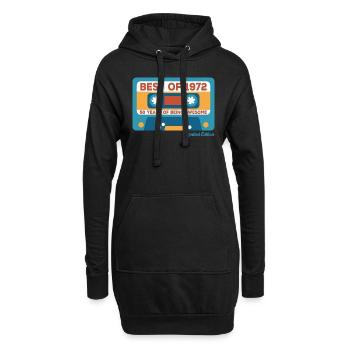 Pseudo Vintage Kollektion 1972 - Hoodie-Kleid - Schwarz - Vorne