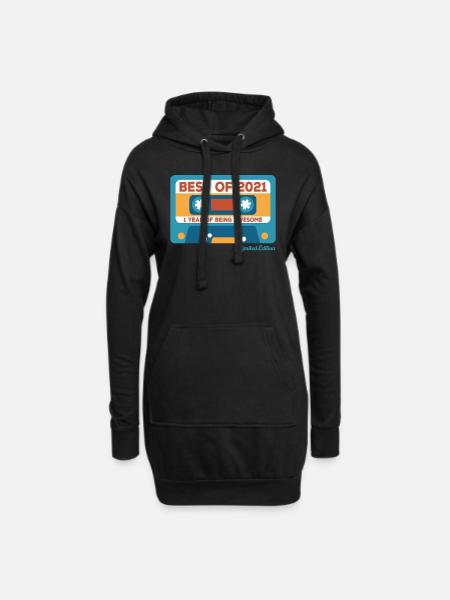 2021 Vintage Vintage Retro Cadeau D’anniversaire - Sweat-shirt à capuche long Femme - noir