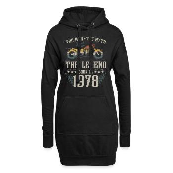Der Mann der Mythos Die 1978 geborene Legende Geschenk - Hoodie-Kleid - Schwarz - Vorne
