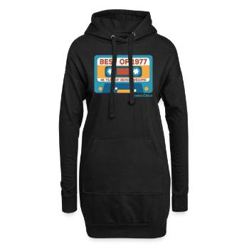 1977 Vintage Vintage Retro Cadeau D’anniversaire - Sweat-shirt à capuche long Femme - noir - Devant