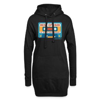 1928 Vintage Vintage Retro Cadeau D’anniversaire - Sweat-shirt à capuche long Femme - noir - Devant