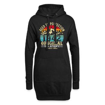 Perfekt gealtert 1942 Original - Hoodie-Kleid - Schwarz - Vorne