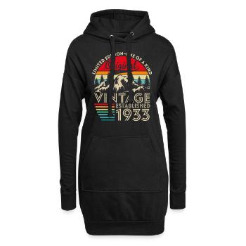 Original vintage established in 1933 anniversary - Hoodie Dress - black - Front