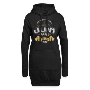 Juin 2006 17 Ans Anniversaire Vintage Idée Cadeau - Sweat-shirt à capuche long Femme - noir - Devant