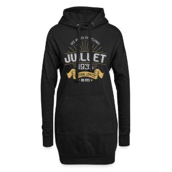 Juillet 1935 88 Ans Anniversaire Vintage Cadeau - Sweat-shirt à capuche long Femme - noir - Devant