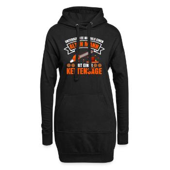 Ein Alter Mann Mit Einer Kettensäge - Hoodie-Kleid - Schwarz - Vorne