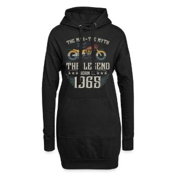 L'homme Le Mythe La Légende Né En 1965 Cadeau - Sweat-shirt à capuche long Femme - noir - Devant