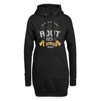 Août 1938 85 Ans Anniversaire Vintage Cadeau - Sweat-shirt à capuche long Femme - noir - Devant