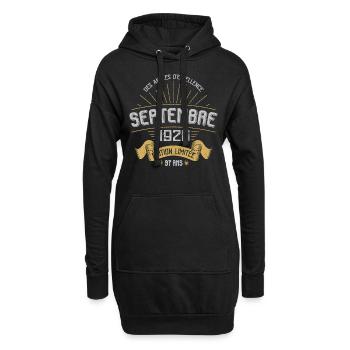 Septembre 1926 97 Ans Anniversaire Vintage Cadeau - Sweat-shirt à capuche long Femme - noir - Devant