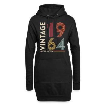 Millésime 1964 Original - Sweat-shirt à capuche long Femme - noir - Devant