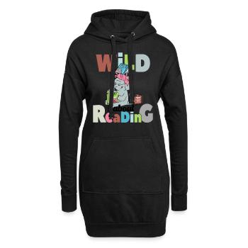 Fou de lecture Professeur de retour à l’école - Sweat-shirt à capuche long Femme - noir - Devant