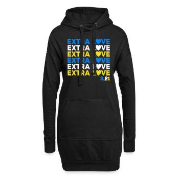 Down-Syndrom: Zusätzliche Chromosomen, zusätzliche Liebe - Hoodie-Kleid - Schwarz - Vorne