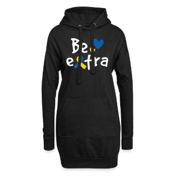 Seien Sie extra - Hoodie-Kleid - Schwarz - Vorne