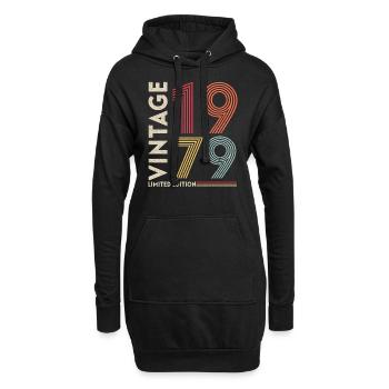 Baujahr 1979 | Limited Edition 1979 | Original - Hoodie-Kleid - Schwarz - Vorne