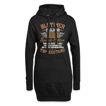 Lustiger Oldtimer 1999 Geburtstag Spruch - Hoodie-Kleid - Schwarz - Vorne