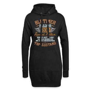2007 Geboren Geburtstag Oldtimer - Hoodie-Kleid - Schwarz - Vorne