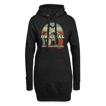 Cadeau d’anniversaire original en édition limitée de 1973 - Sweat-shirt à capuche long Femme - noir - Devant