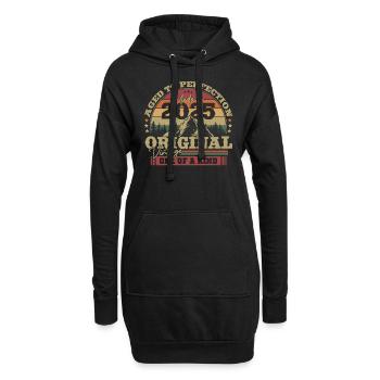 Vintage Geburtstagsgeschenk 2025 - Hoodie-Kleid - Schwarz - Vorne