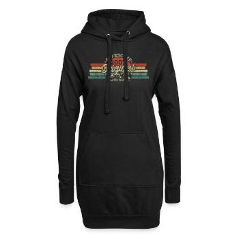 Jahrgang 2007 Geburtstag Retro - Hoodie-Kleid - Schwarz - Vorne