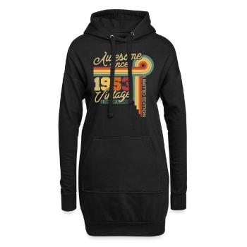 1953 Vintage Jubiläum Retro 70 Jahre - Hoodie-Kleid - Schwarz - Vorne
