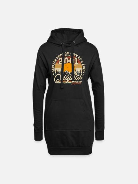 Vintage 2001 Birthday Surprise - Hoodie Dress - black