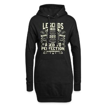 Vintage 2015 Geburtstagsgeschenk - Hoodie-Kleid - Schwarz - Vorne