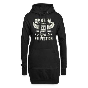 Jahrgangs-Geschenk 1985, 38 Jahre - Hoodie-Kleid - Schwarz - Vorne