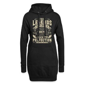 Légendaire depuis 1975 - Sweat-shirt à capuche long Femme - noir - Devant