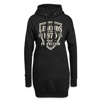 Cadeau d’anniversaire légendaire des années 1970 - Sweat-shirt à capuche long Femme - noir - Devant