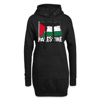 Fier du drapeau de la Palestine - Sweat-shirt à capuche long Femme - noir - Devant