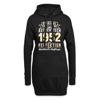 Authentische Vintage-Geschenkidee 1952 - Hoodie-Kleid - Schwarz - Vorne
