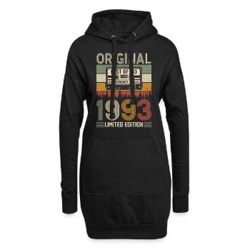 1993 Geburtstag - Hoodie-Kleid - Schwarz - Vorne