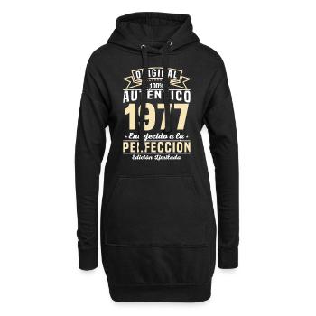 Cumpleaños Vintage 1977 - Hoodie-Kleid - Schwarz - Vorne