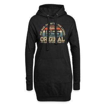 Jahrgang 1955 – Legende wird 69! - Sweat-shirt à capuche long Femme - noir - Devant