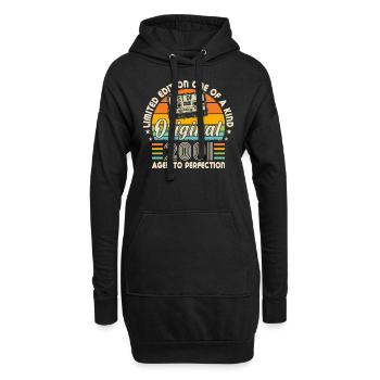 Année de naissance légendaire 2001 - Sweat-shirt à capuche long Femme - noir - Devant