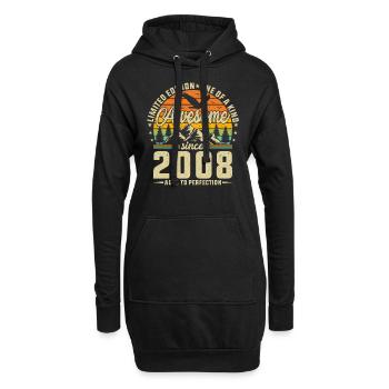 Vintage Legend 2008 - Retro Birthday Gift - Hoodie-Kleid - Schwarz - Vorne